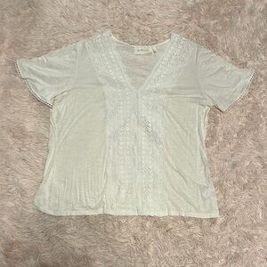 Boho Granola Girl Lace detail Lady Bellum by Hilary Scott tshirt